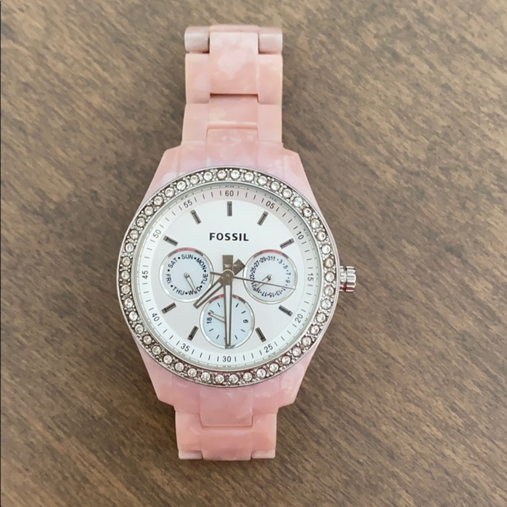 Fossil Stella Multifunction White Dial Watch